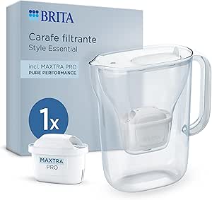UltriStore – Boutique en ligne high-tech, maison & lifestyle à prix malin BRITA Style Essential White Filter Jug (2.4L) with 1x MAXTRA PRO PURE PERFORMANCE - Smart Light Indicator, Fits in Fridge Door, Reduces Impurities, Certain Metals & More