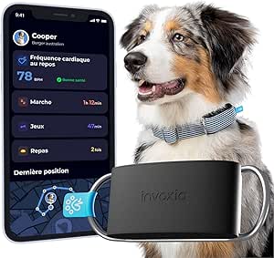 UltriStore – Boutique en ligne high-tech, maison & lifestyle à prix malin Invoxia Minitailz No. 1 GPS & Health Tracker for Dogs – Anti-Escape Alerts, Breathing Scan – Real-Time Location, USB Rechargeable, Zone and Virtual Fence – Mini Tracker on Collar