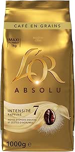 L'OR, 1 kg Absolute Coffee Beans, 100% Arabica, Intensity 7.1 kg (Packaging May Vary)
